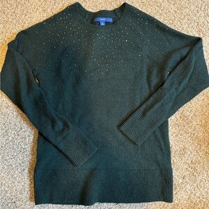 APT 9 women’s sweater green with gold sparkle size small